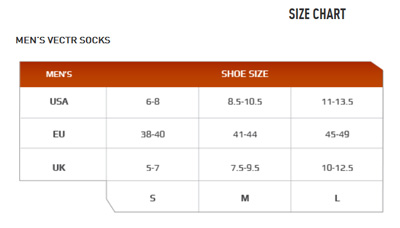 2xu Socks Size Chart